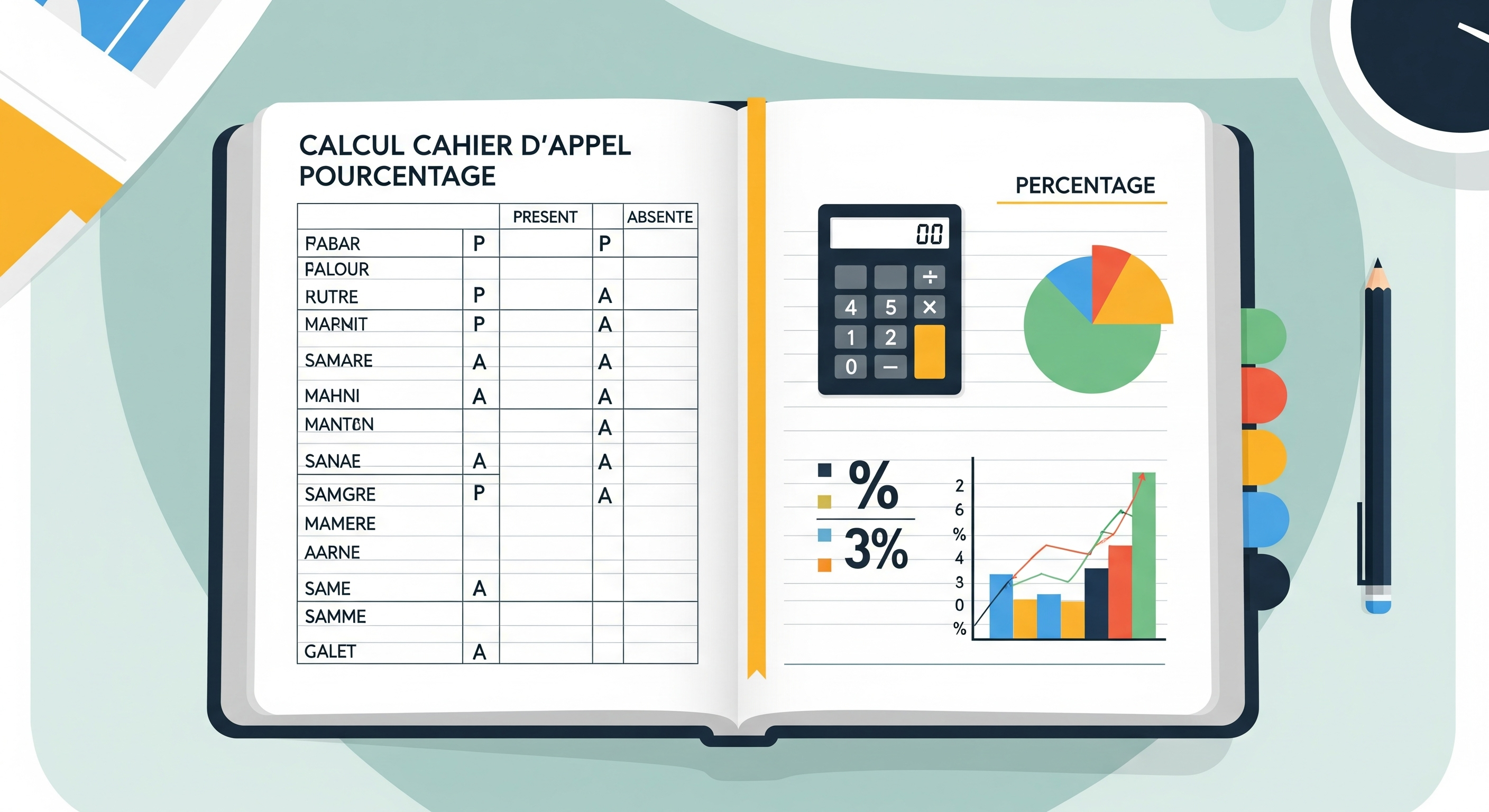 Calcul Cahier d’Appel Pourcentage